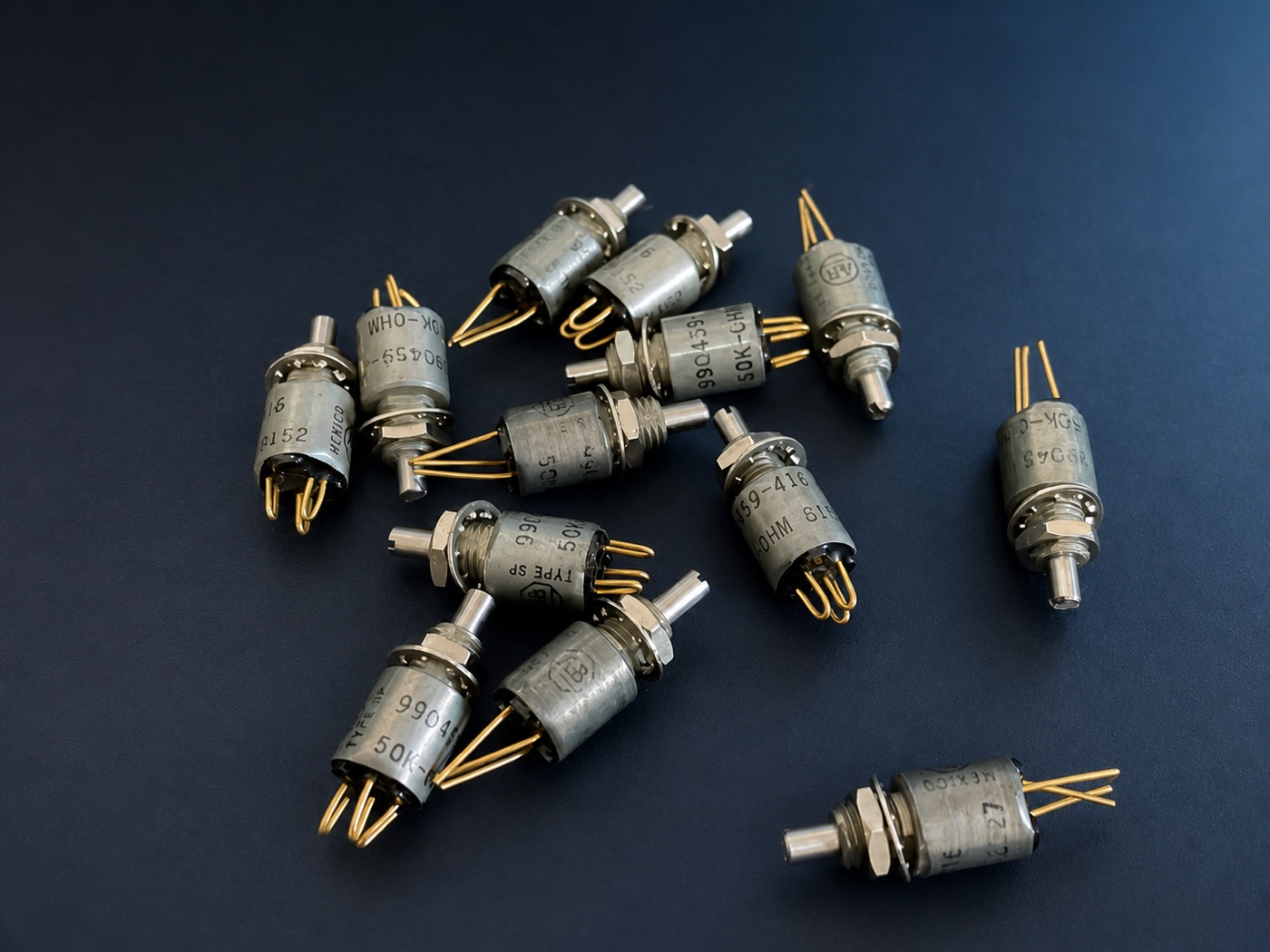 UA stock of 0.375-inch military-grade conductive-plastic potentiometers